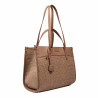 Dame strandtaske 045g camel+raffia caramel