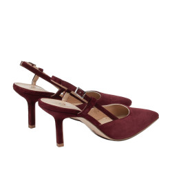 Damesandaler 1344 bordeaux ruskind