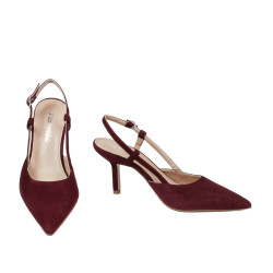 Damesandaler 1344 bordeaux ruskind