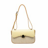 Dame skuldertaske 046g butter yellow+rafia