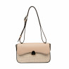 Dame skuldertaske 046g nude+rafia