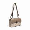 Dame skuldertaske 046g 01 cappuccino+raffia