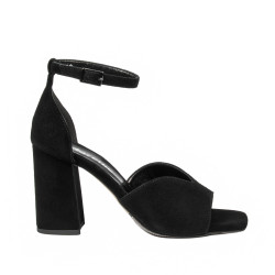 Damesandaler 1346 sort ruskind