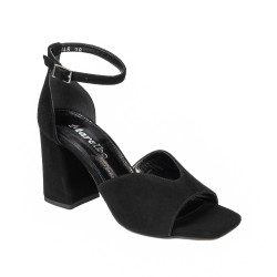 Damesandaler 1346 sort ruskind