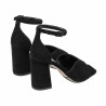 Damesandaler 1346 sort ruskind