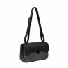 Dame skuldertaske 046g 01 sort+sort raffia