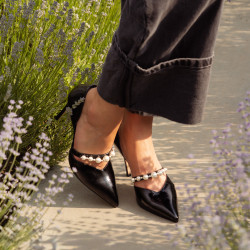 Elegante damesko 1350 sort lak lifestyle
