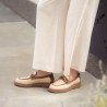 Damesko casual 6092 beige raffia kombineret lifestyle
