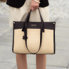 Dame strandtaske 045g sort napa+raffia lifestyle