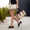 Damesandaler 1348 sort ruskind lifestyle