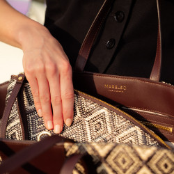 Strandtaske til dame 044g raffia kakao lifestyle