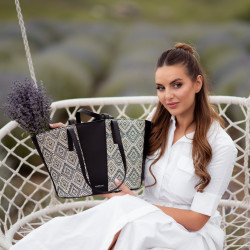 Dame strandtaske 044g 01 raffia noir lifestyle