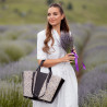 Dame strandtaske 044g 01 raffia noir lifestyle