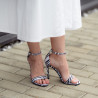 Damesandaler 1349 satin zebra hvid lifestyle