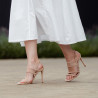 Damesandaler 1345 beige ruskind lifestyle