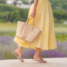 Strandtaske til damer 044g nude+raffia lifestyle