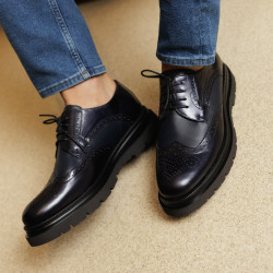 Elegante herresko 972 lakeret indigo kombineret lifestyle