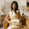 Dame skuldertaske 046g butter yellow+rafia lifestyle