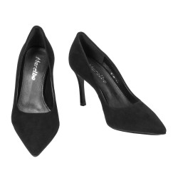 Elegante damesko 1320 sort velour
