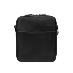 Herre skuldertaske 304g 01 sort tekstil+nappa sort