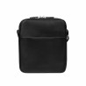 Herre skuldertaske 304g 01 sort tekstil+nappa sort