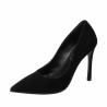 Elegante dame sko 1302 sort velour
