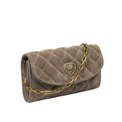 Dame skuldertaske 048g ruskind sandsten