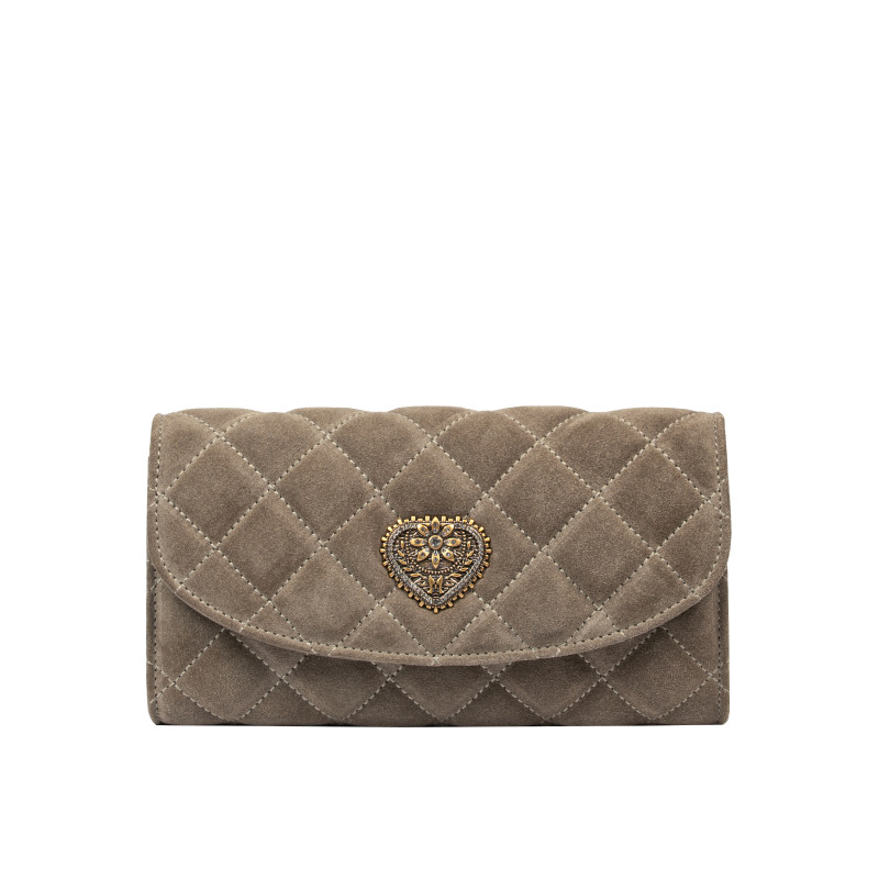 Dame skuldertaske 048g ruskind sandsten