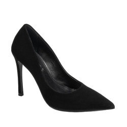 Elegante dame sko 1302 sort velour