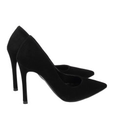 Elegante dame sko 1302 sort velour