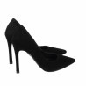 Elegante dame sko 1302 sort velour