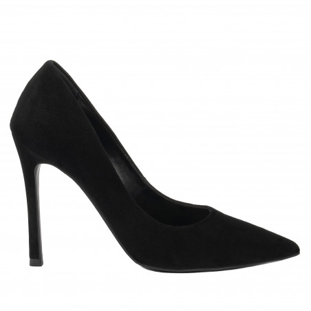 Elegante dame sko 1302 sort velour