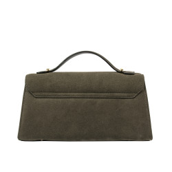 Dame skuldertaske 041g ruskind oliven