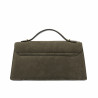 Dame skuldertaske 041g ruskind oliven