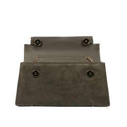 Dame skuldertaske 041g ruskind oliven