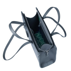 Dame skuldertaske 047g 01 petrol kaviar