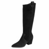 Damehøjhælet støvle 1412 sort velur
