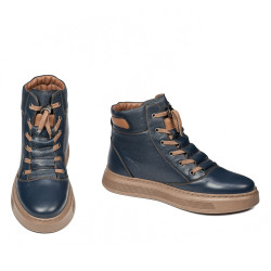 Herrestøvler 4152 indigo kombineret