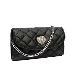 Dame skuldertaske 048g 01 sort kaviar