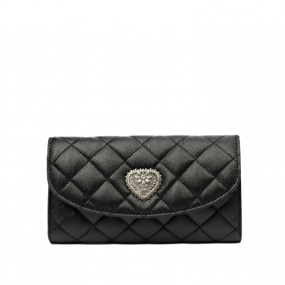 Dame skuldertaske 048g 01 sort kaviar