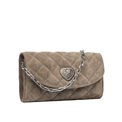 Dame skuldertaske 048g 01 ruskind sandsten
