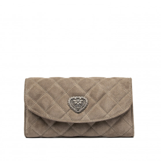 Dame skuldertaske 048g 01 ruskind sandsten