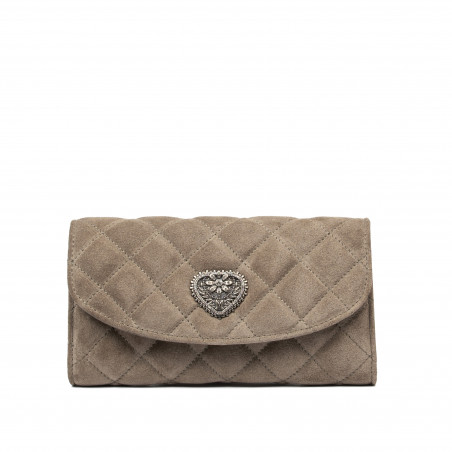 Dame skuldertaske 048g 01 ruskind sandsten