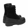 Dame støvler 3419 sort velour kombineret