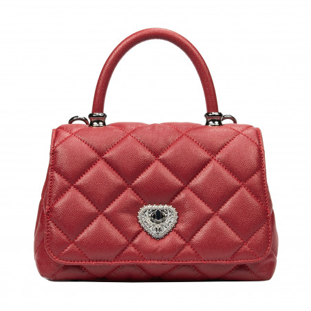 Dame skuldertaske 049g 01 rød saffiano