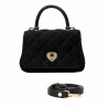 Dame skuldertaske 049g sort ruskind