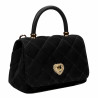 Dame skuldertaske 049g sort ruskind