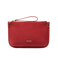 Damehåndtaske 211g ruskind rød