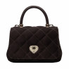 Dame skuldertaske 049g ruskind espresso