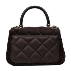 Dame skuldertaske 049g ruskind espresso